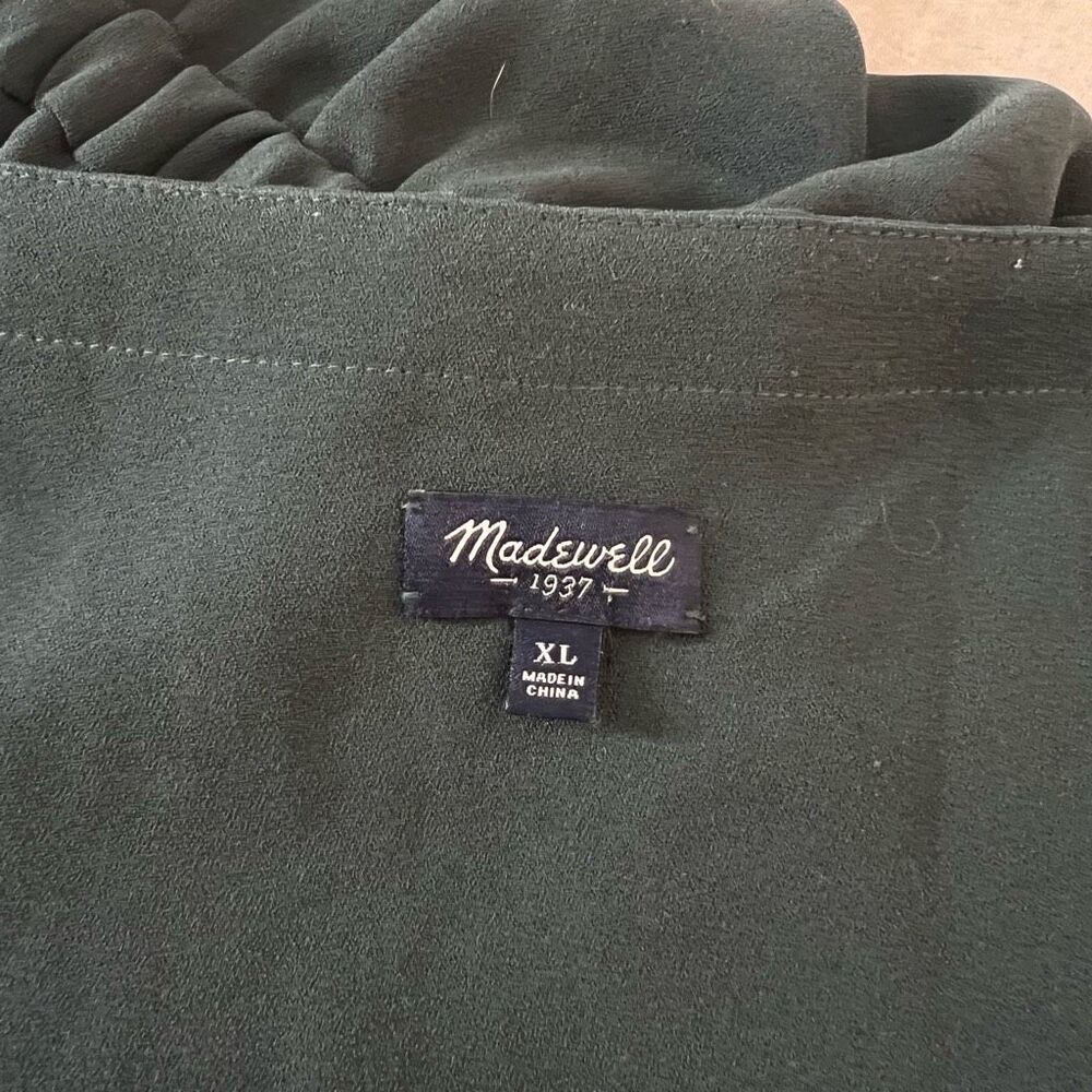 Madewell hunter green slip on elasticized waist jumpsuit with pockets size xl - Picture 9 of 12